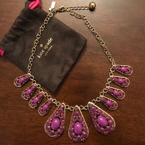 Kate Spade teardrop statement necklace